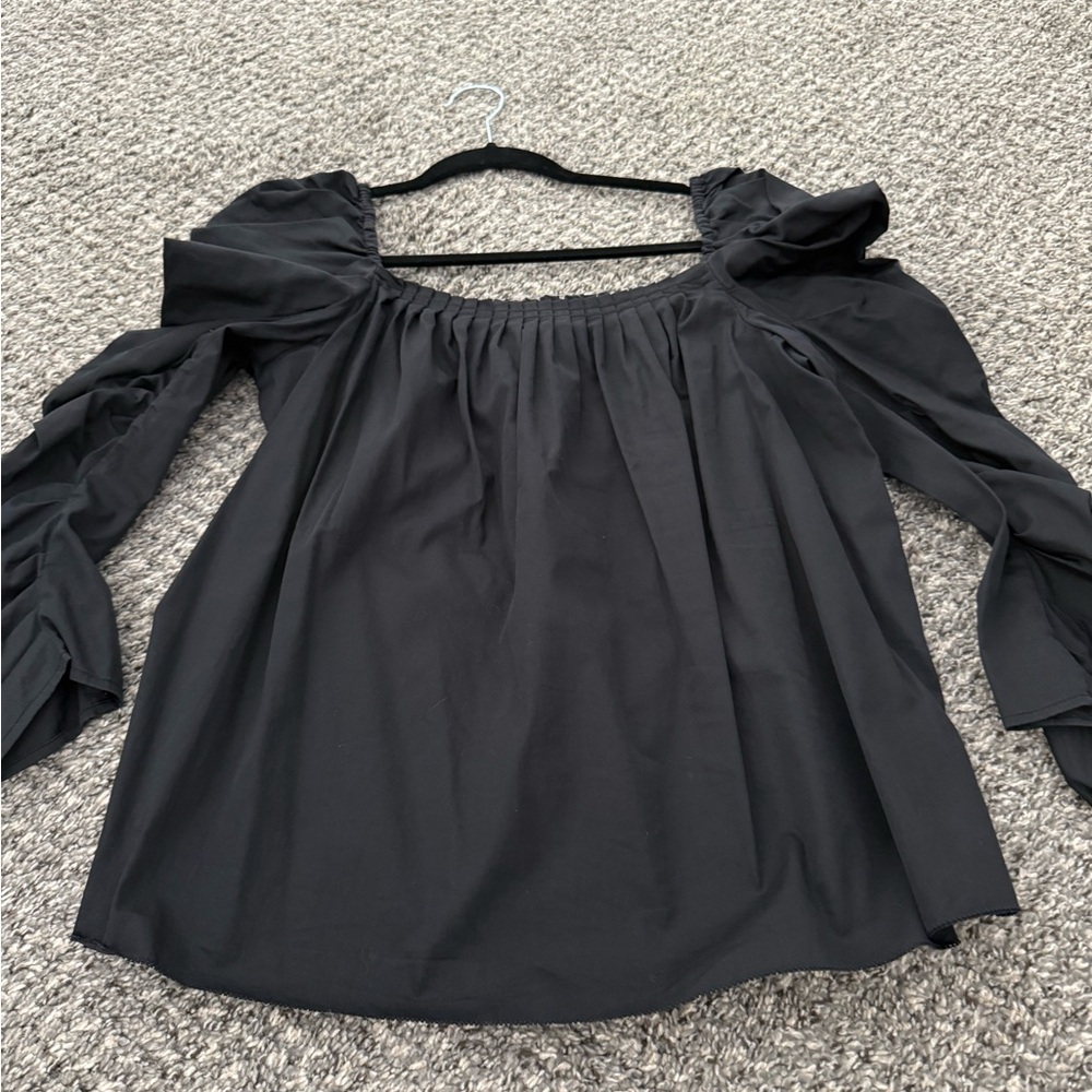 Kate Spade Black Ruched Blouse - Picture 3 of 4